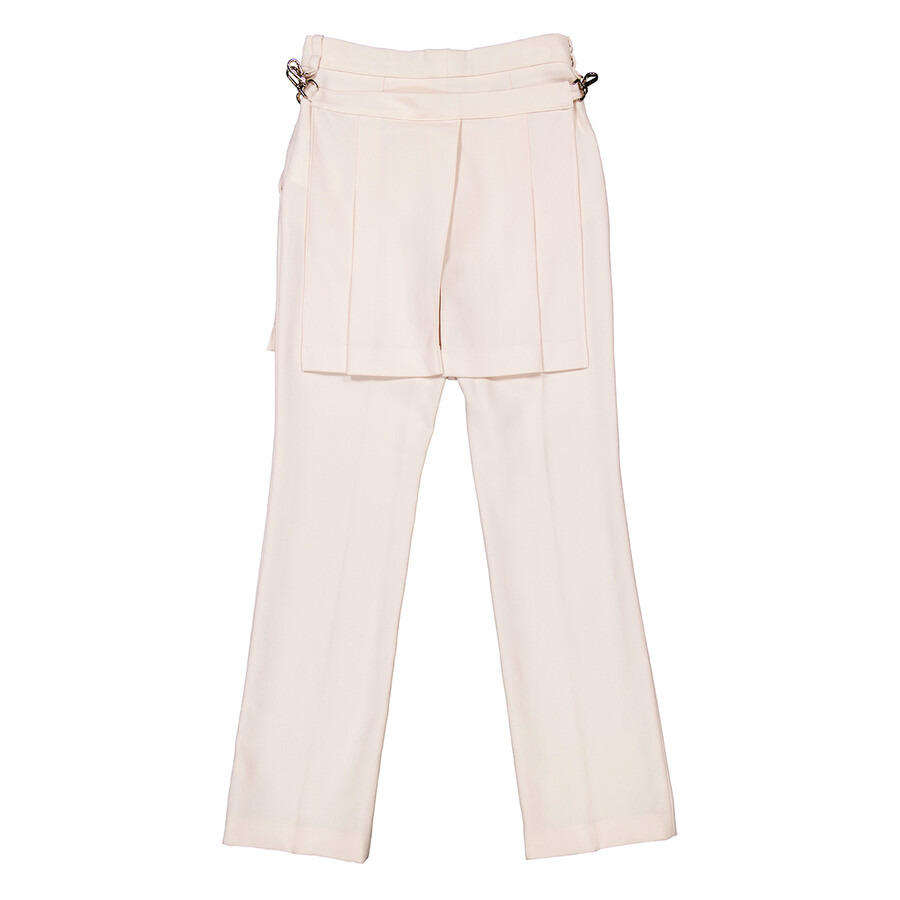 Fendi Grain De Poud Pleated Panel Wool Pants - 7