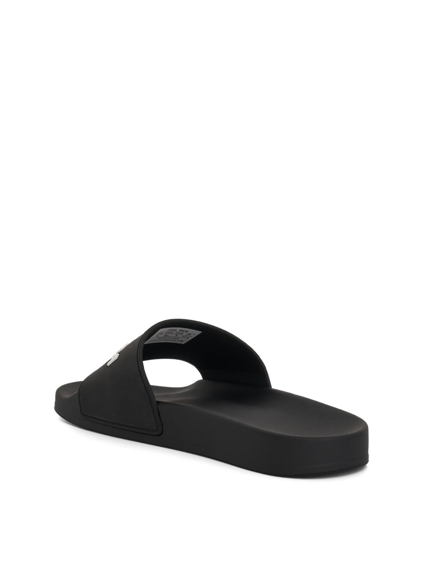 3D Logo Rubber Pool Slide Sandal in Black/White - 3
