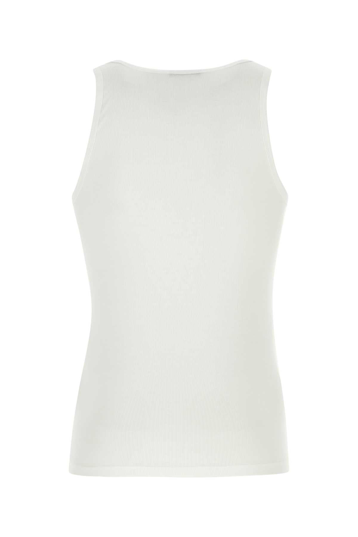 Tom Ford Men White Cotton And Modal Tank Top - 2