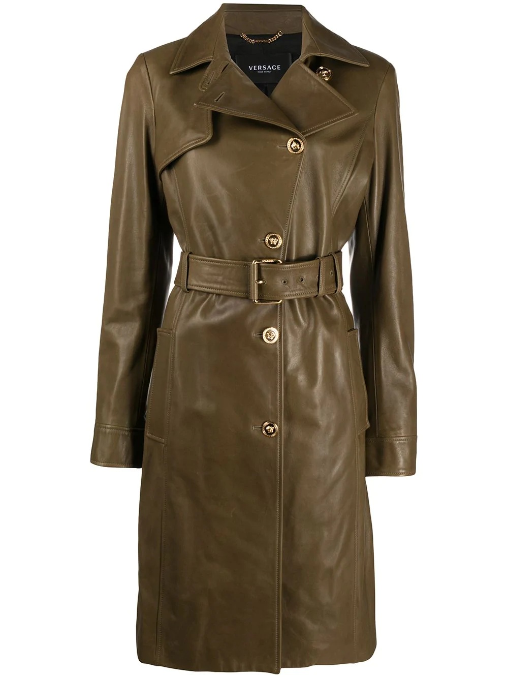 Medusa belted trench coat - 1