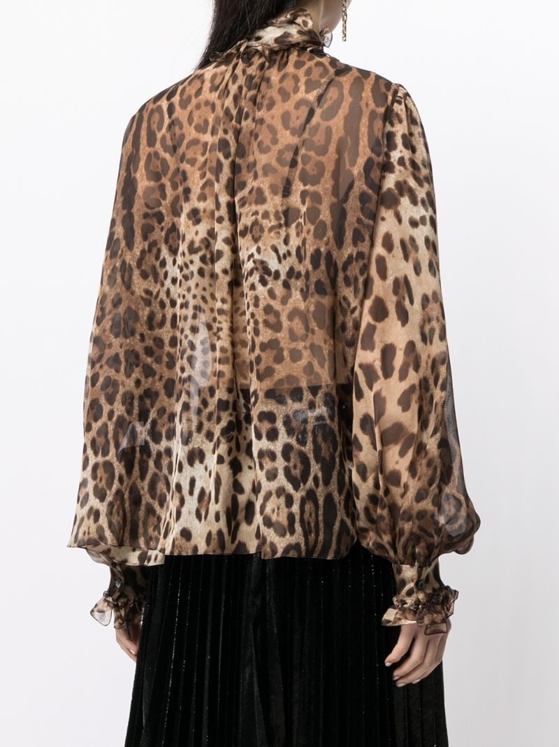 leopard-print silk shirt - 4