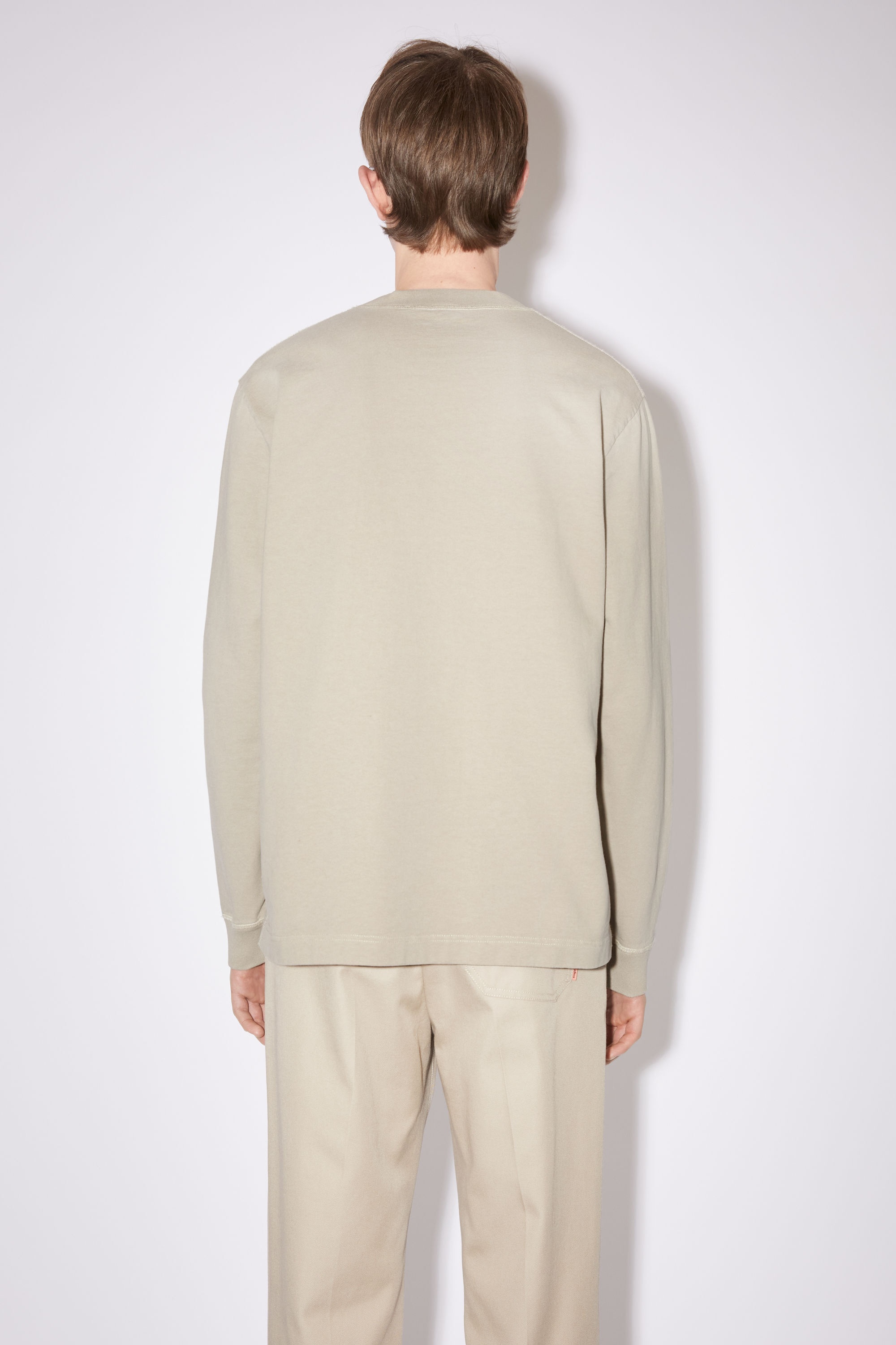 Logo t-shirt long sleeve t-shirt - Oyster grey - 3