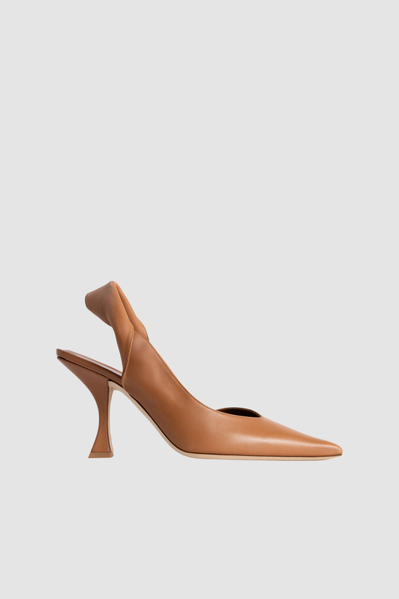 Yasha Summer Tan Nappa Leather Slingback Pump 1