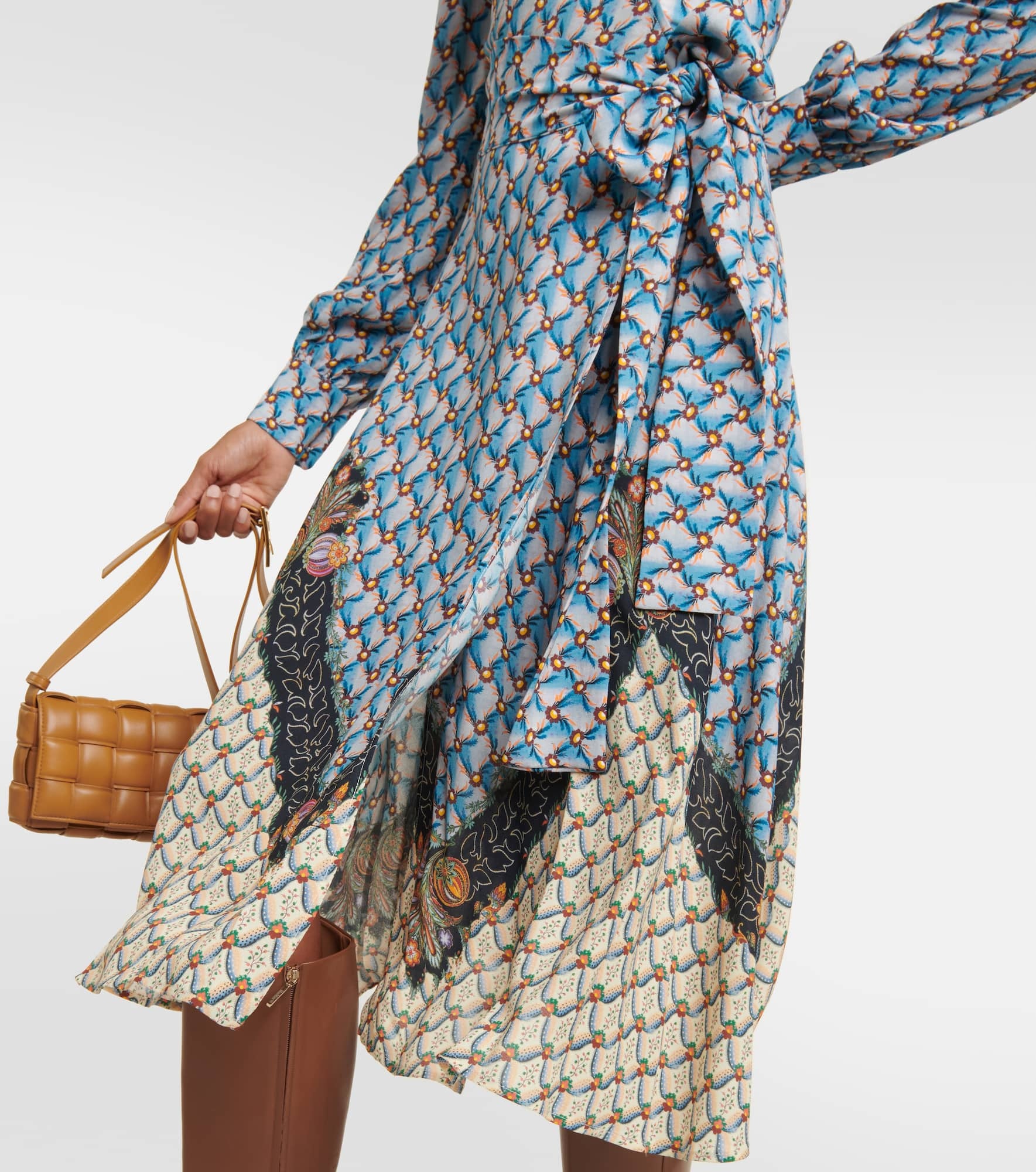 Floral sablé midi dress - 5
