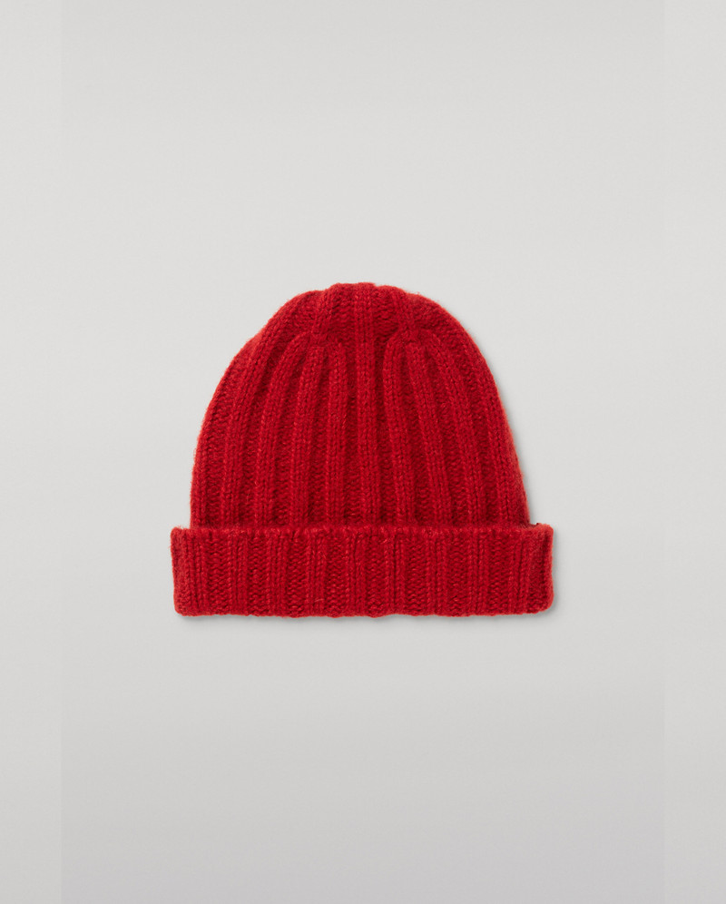Bhaltair Red Cashmere Silk Beanie 1
