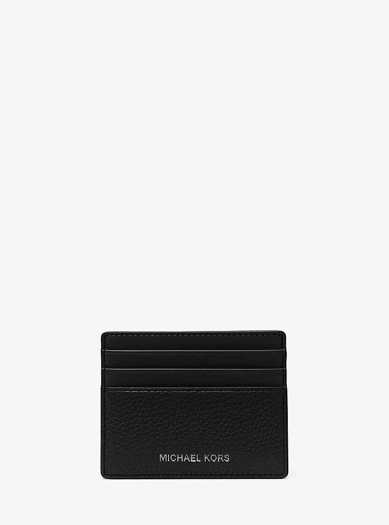 Cooper Pebbled Leather Tall Card Case - 1