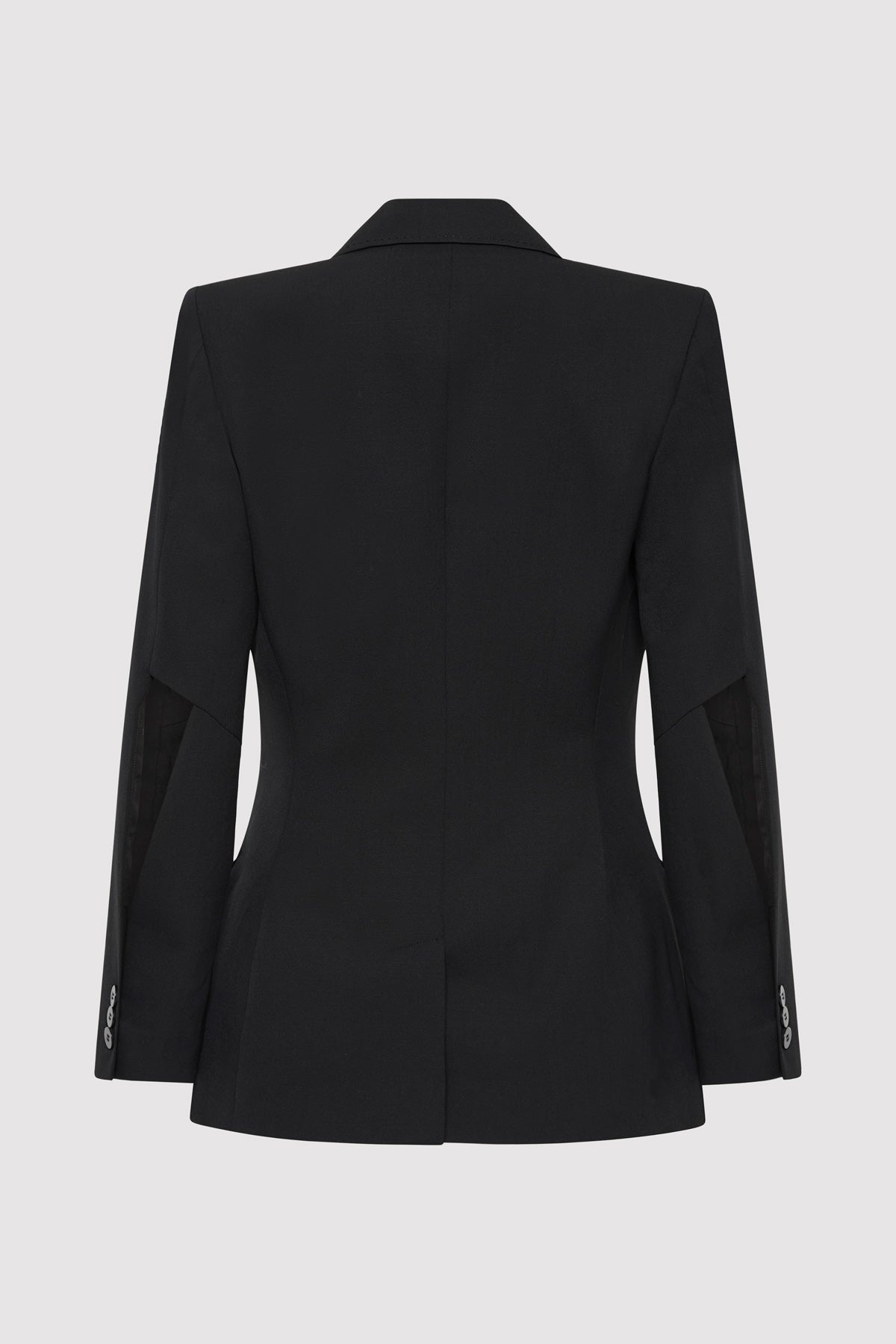 Slim Cut Out Blazer - Black - 7