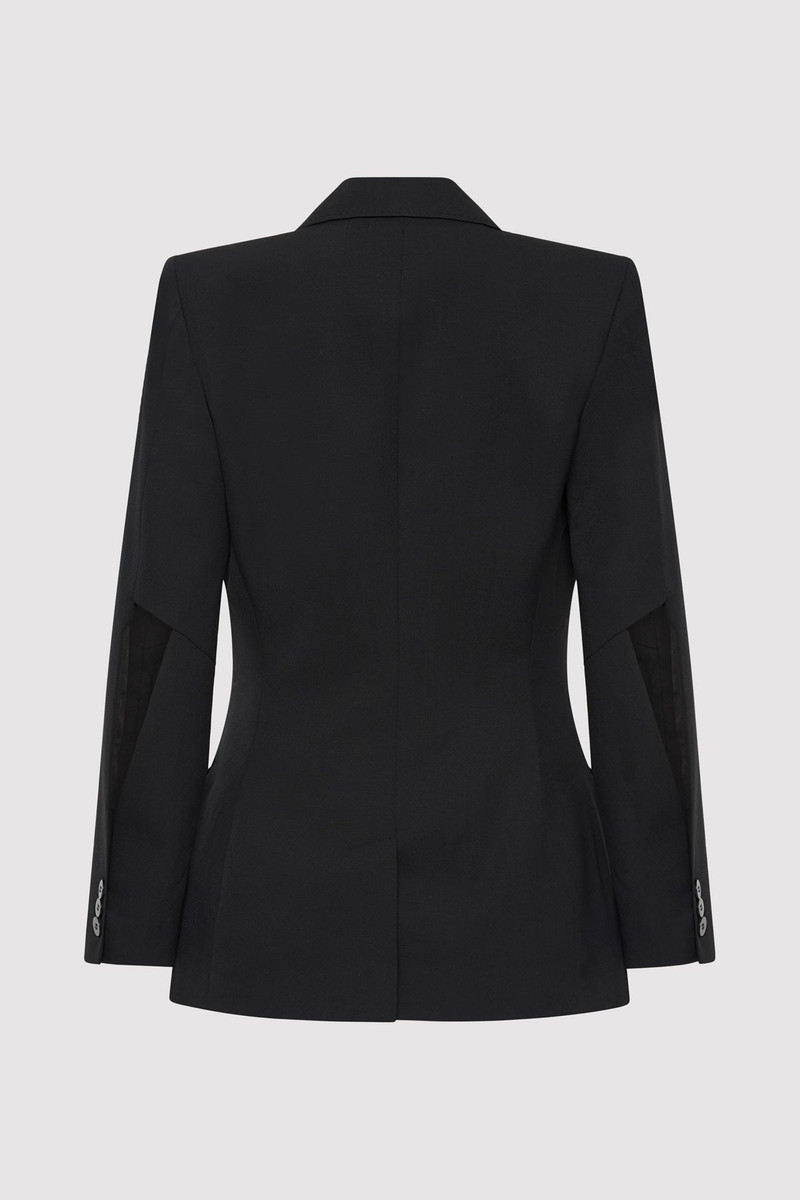 ST. AGNI Slim Cut Out Blazer - Black outlook