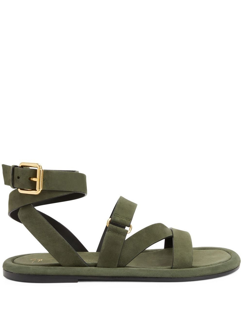Aymon buckled suede sandals 1