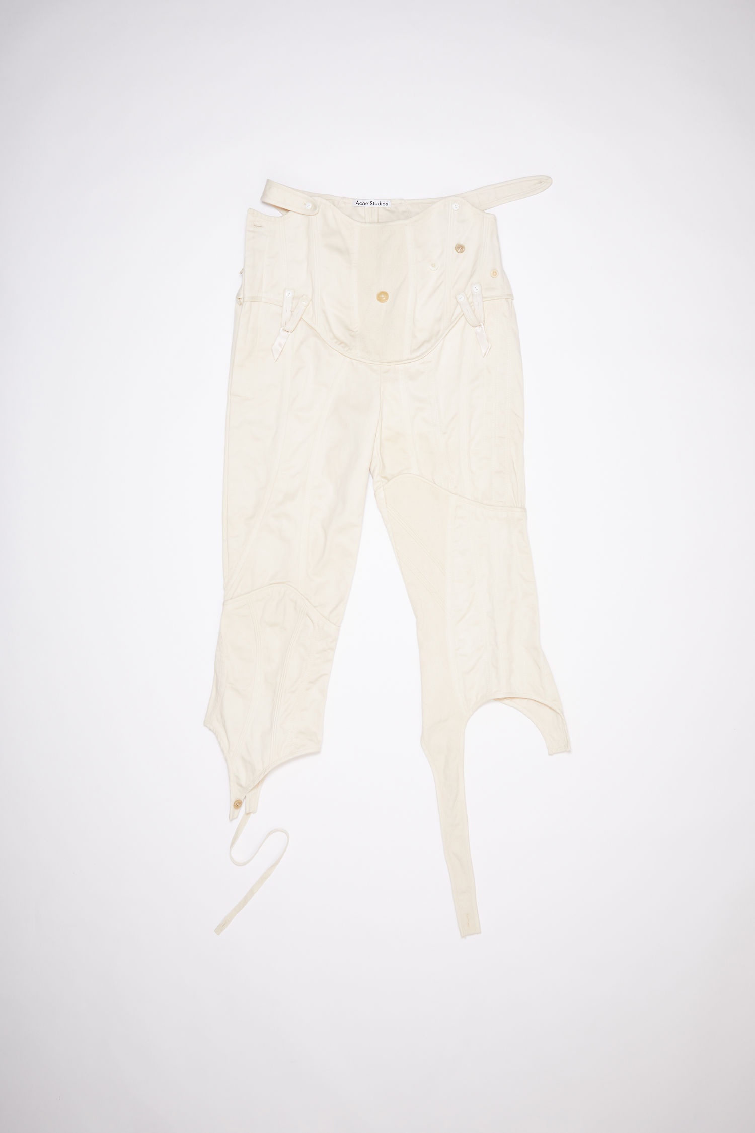 Patchwork trousers - White - 1