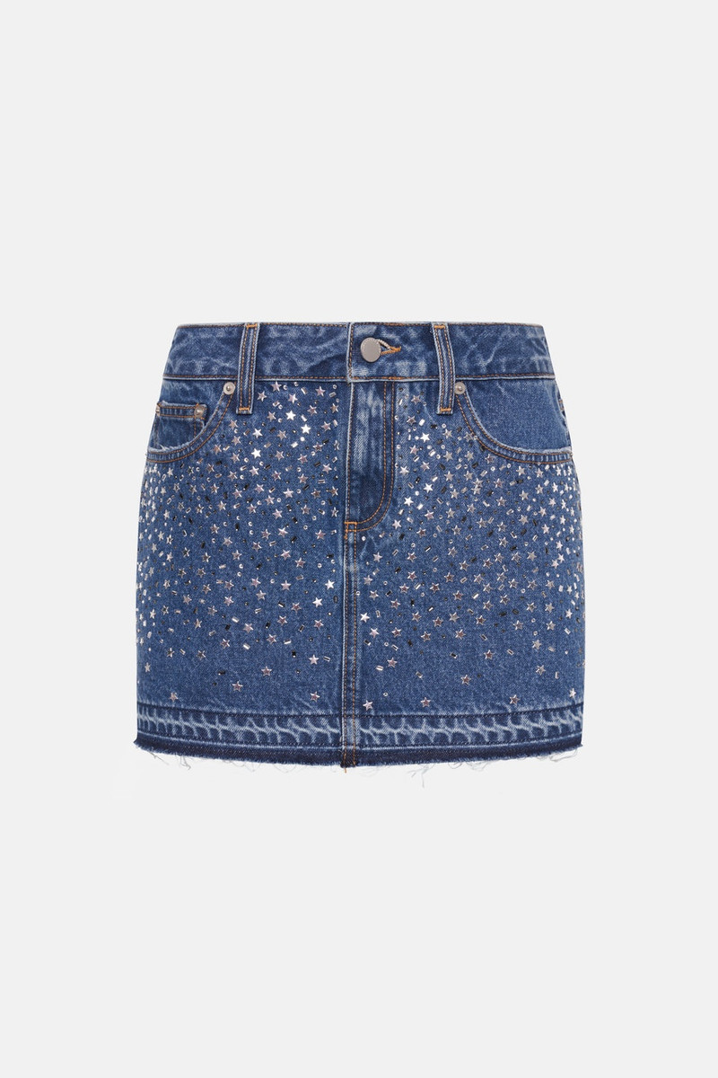 DENIM MINI SKIRT WITH HOTFIX 1