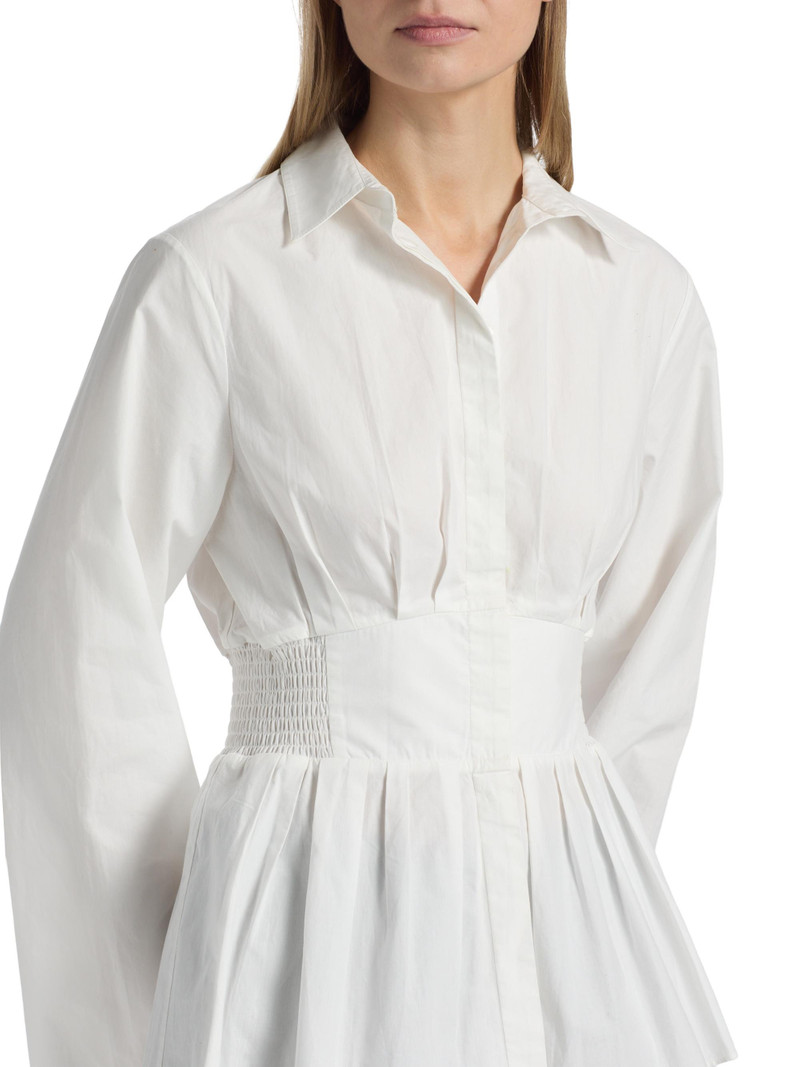 Women's Boogie Woogie Bugle Boy Peplum Shirt - White 6
