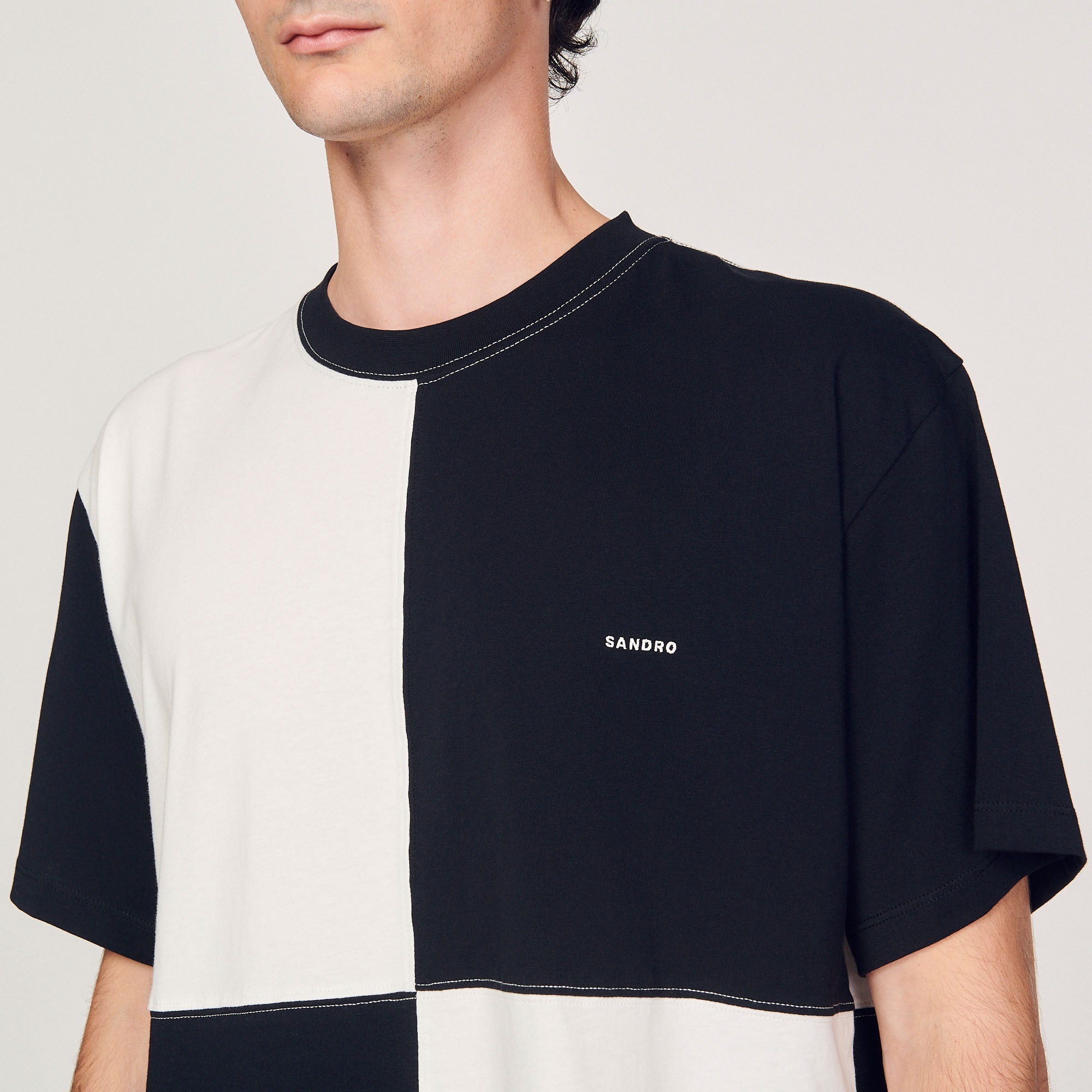 Two-tone organic cotton T-shirt - 4