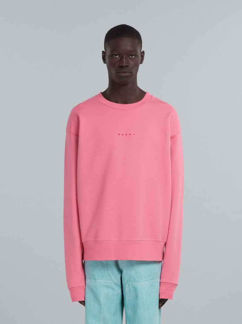Marni CANDY PINK SWEATSHIRT WITH LOGO outlook