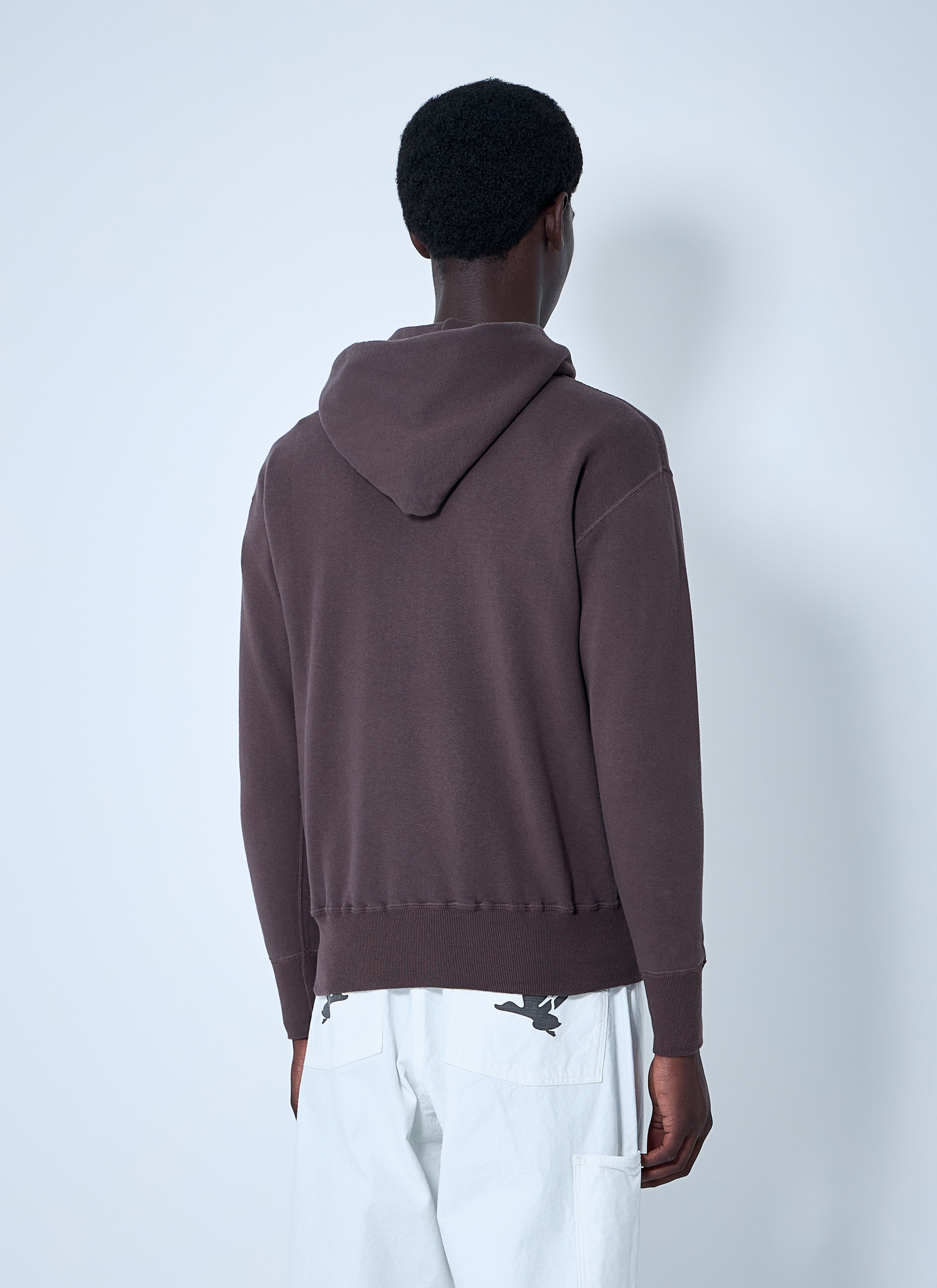 Logo Motif Hooded Sweatshirt - 4