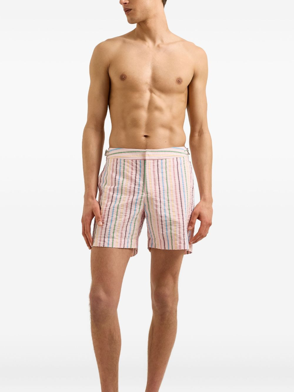 Bulldog striped swim shorts - 3