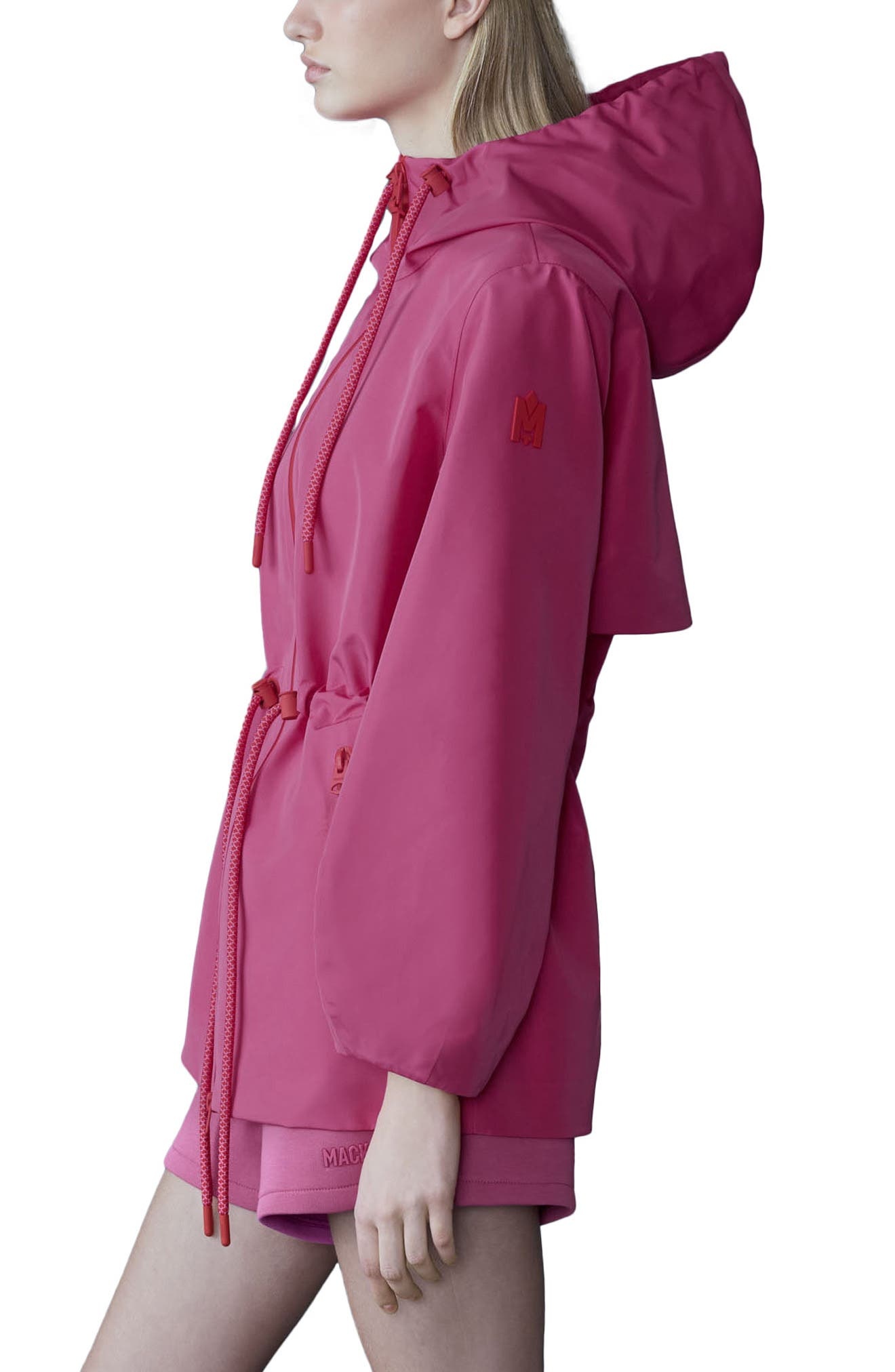 Mackage Kalea Windproof & Water Resistant Recycled Polyester Jacket in Azalea-Lava at Nordstrom - 3