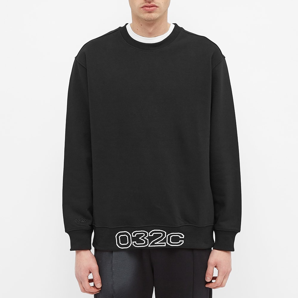 032c Logo Rib Arm Embroidered Crew Sweat - 3