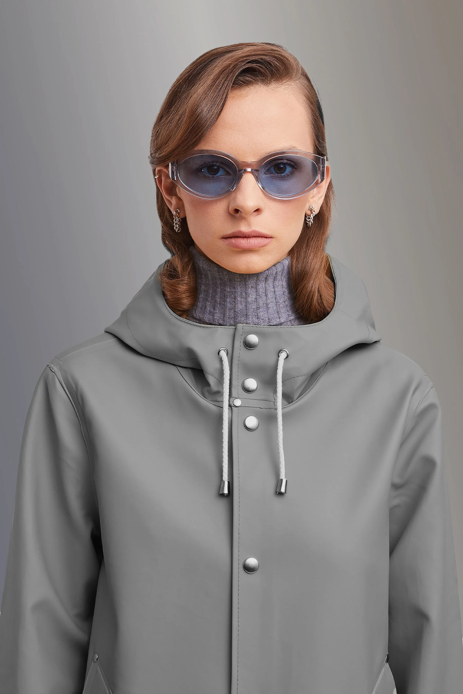 Stockholm Lightweight Raincoat Grey - 1