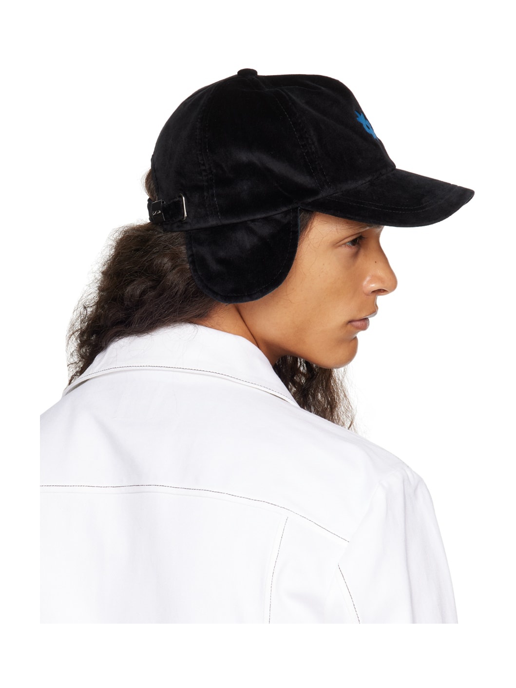 Black Ear Flap Cap - 3