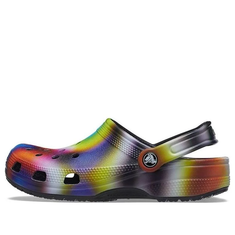 Crocs Colorful Crocs Beach Unisex Multi-Color Black Sandals 207556-0C4 - 1