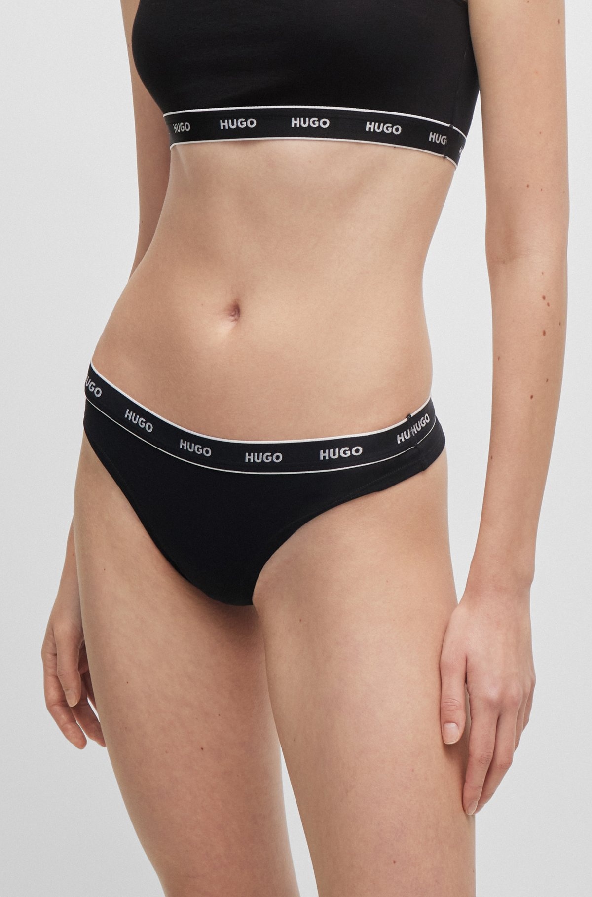 TWO-PACK OF STRETCH-COTTON BRALETTES WITH LOGO UNDERBANDS - 5