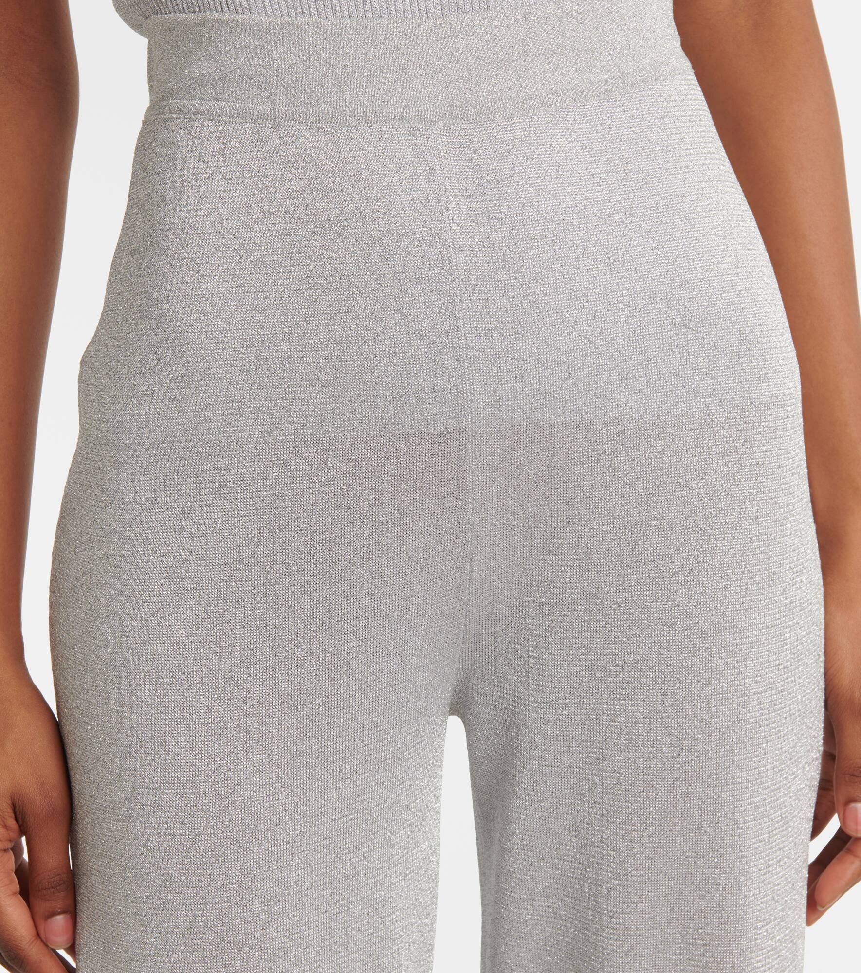 Lamé straight pants - 4