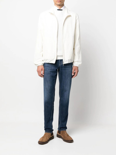 Brunello Cucinelli funnel-neck cotton jacket outlook