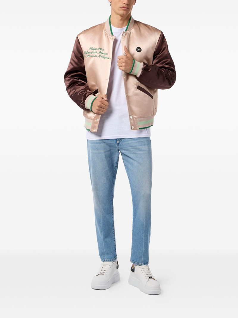 PHILIPP PLEIN button-fastening bomber jacket outlook