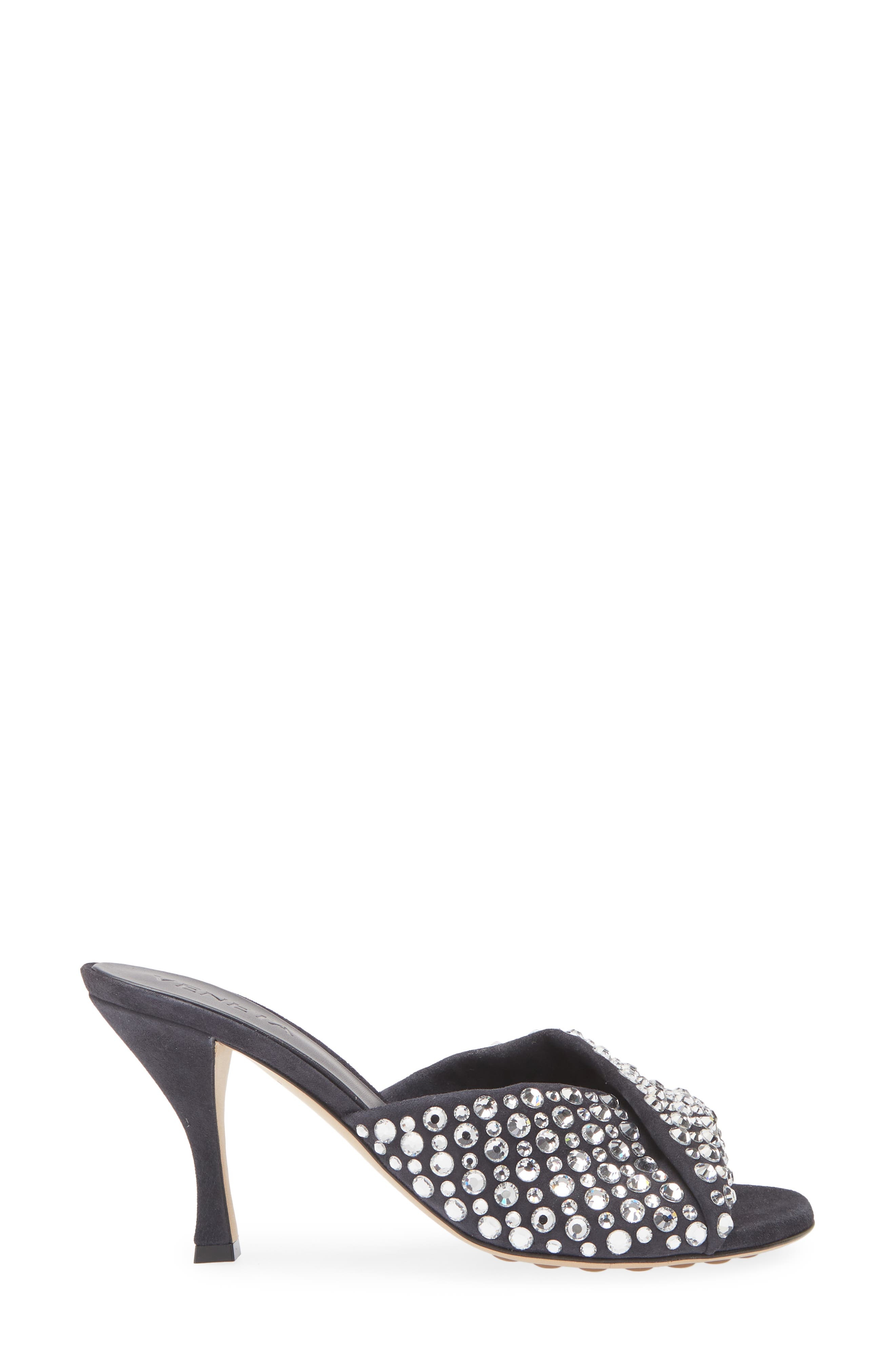 Bottega Veneta Blink Rhinestone Lambskin Suede Sandal (Women)
 in Shadow at Nordstrom - 3