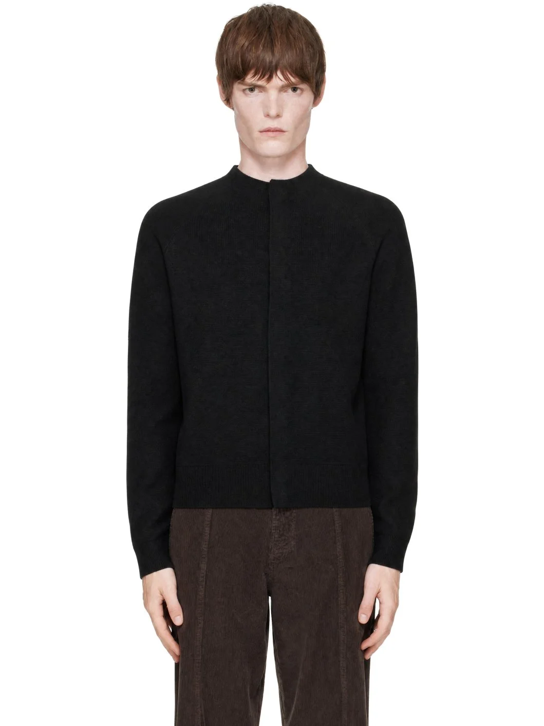 Black Rounded Sleeve Cardigan - 1