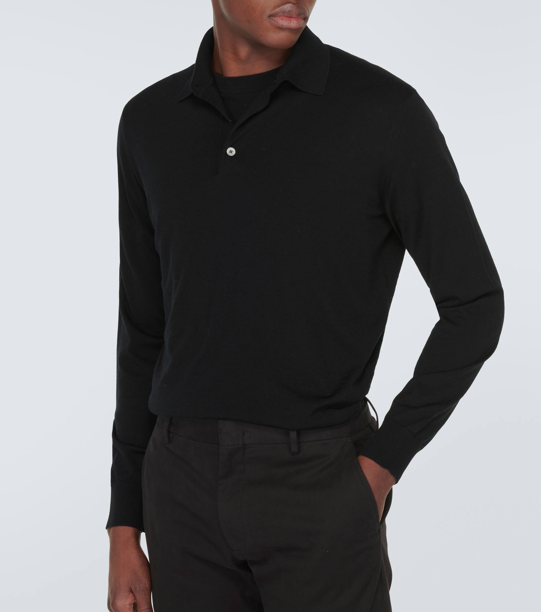 Wool polo sweater - 5