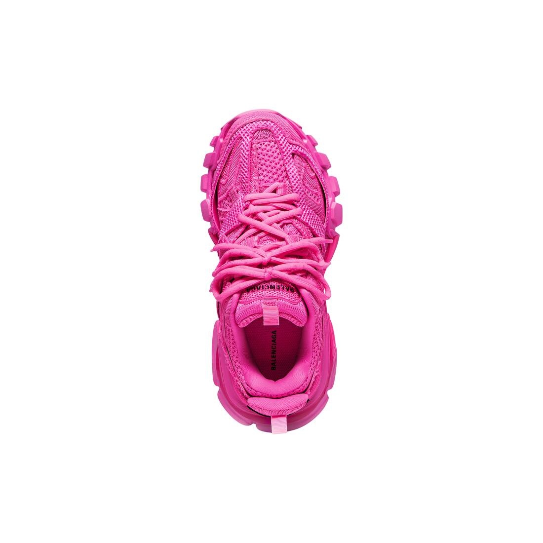 Women's Track Sneaker In Full Mesh in Fluo Pink - 6