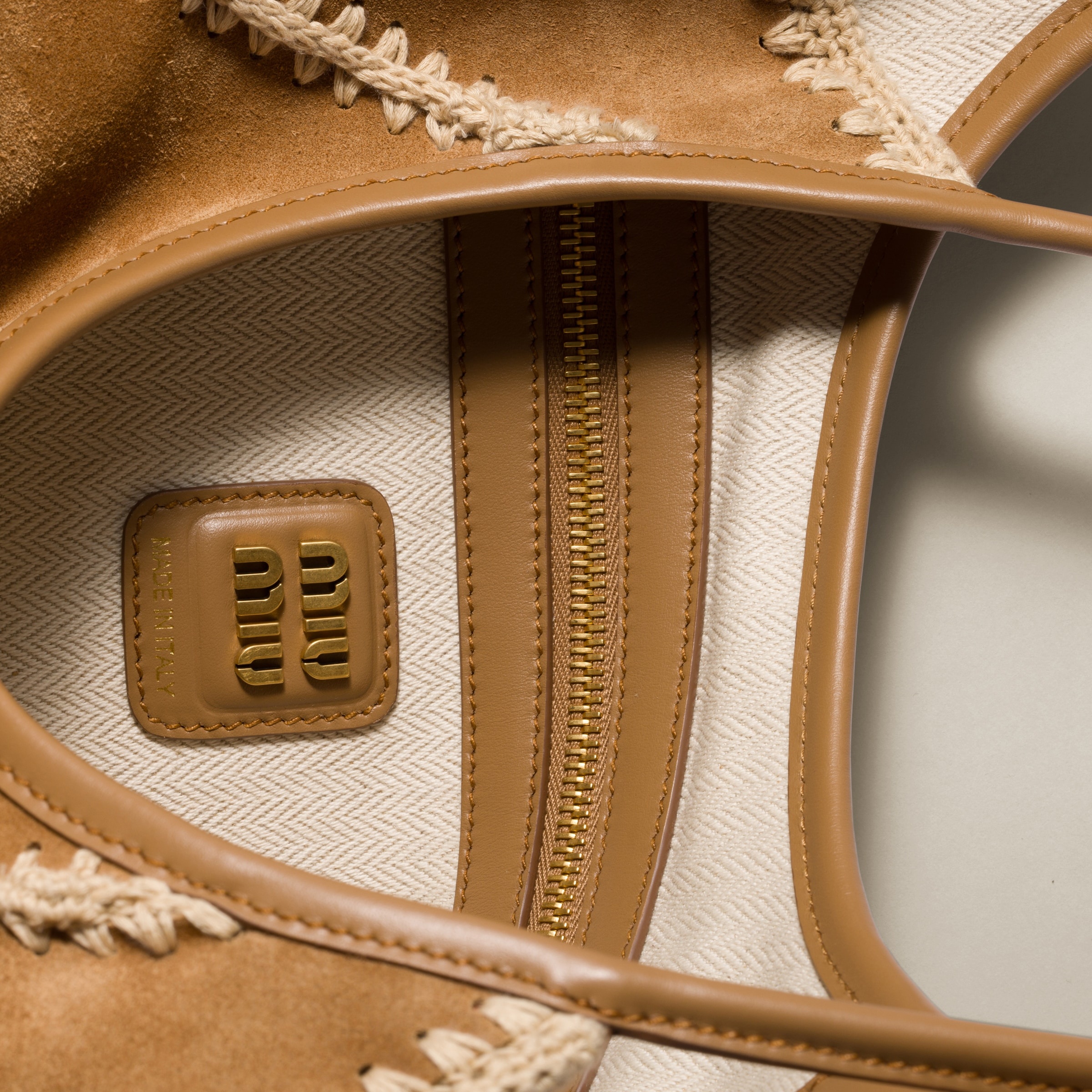 IVY suede and crochet bag - 4