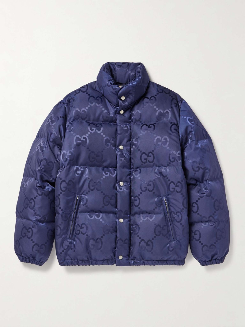 GUCCI Logo-Jacquard Quilted Shell Down Jacket - 694161Z8A53