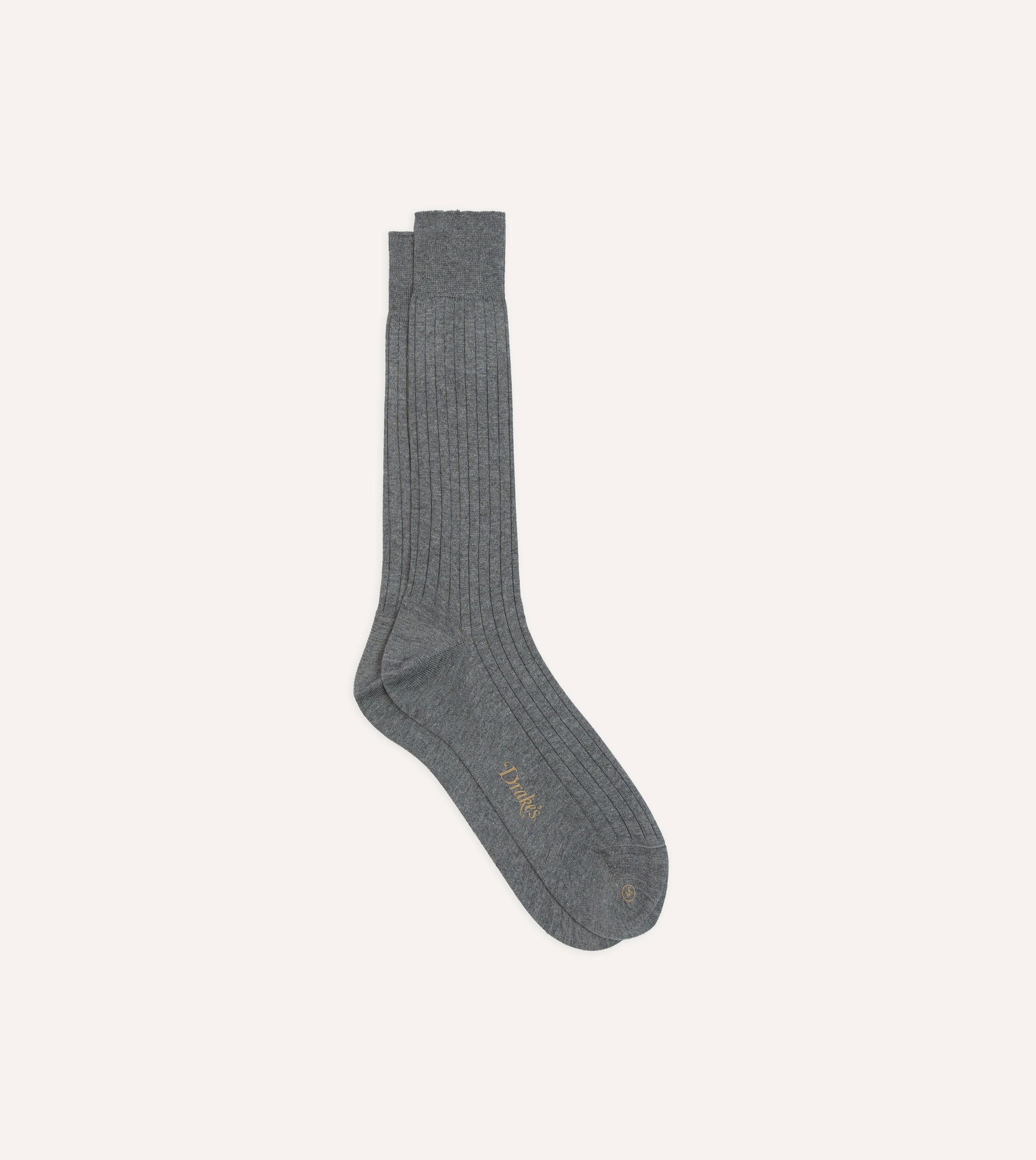 Grey Cotton Mid-Calf Socks - 1