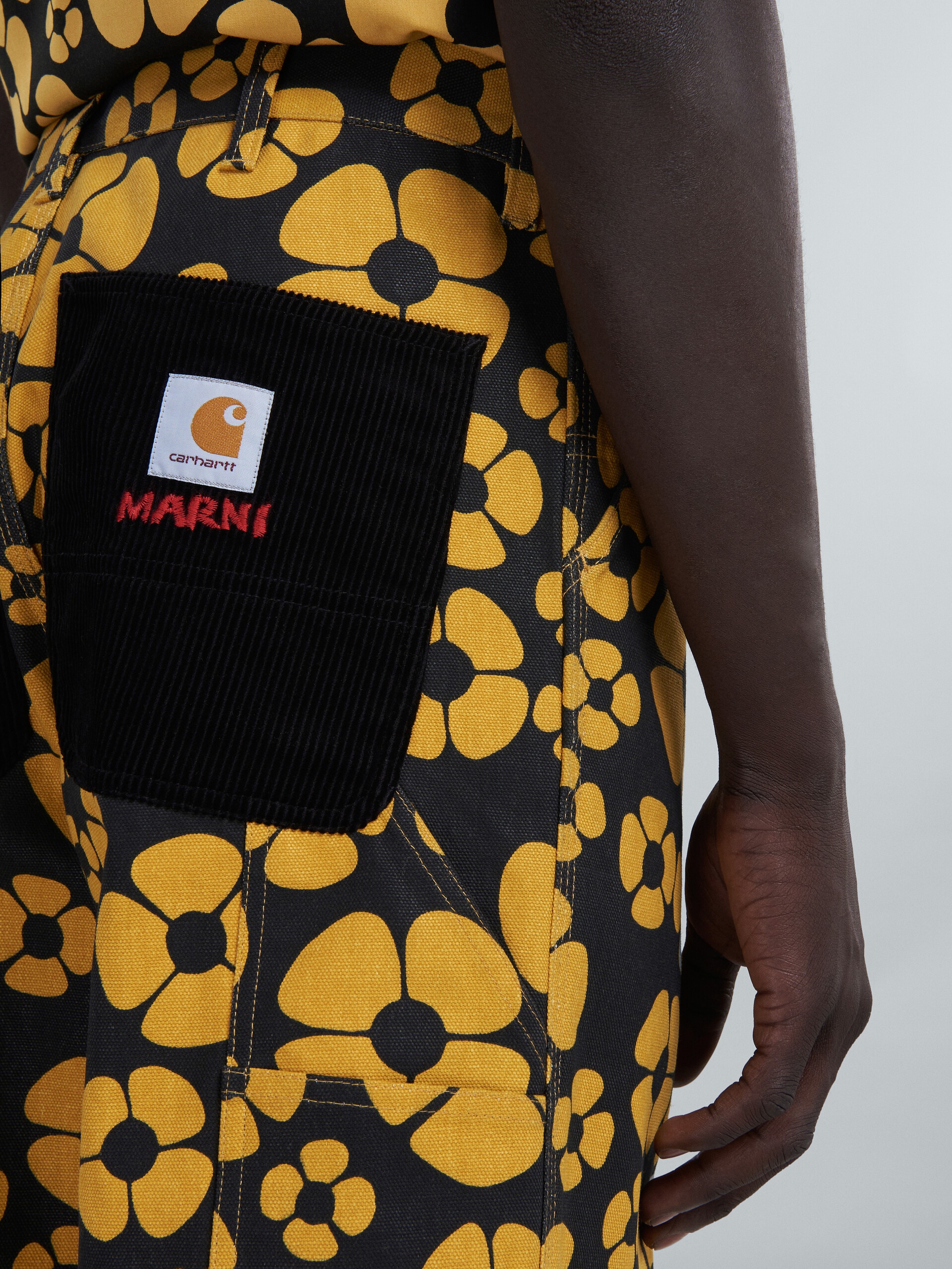 MARNI X CARHARTT WIP - YELLOW FLORAL TROUSERS - 4