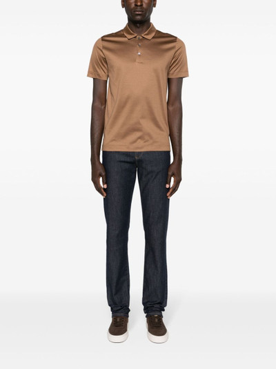 Canali cotton jersey polo shirt outlook