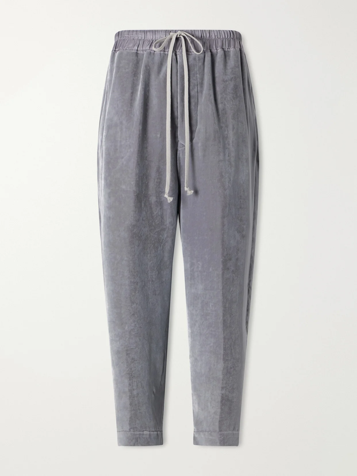 Astaires Cropped Velvet Mid-rise Tapered Pants - 1