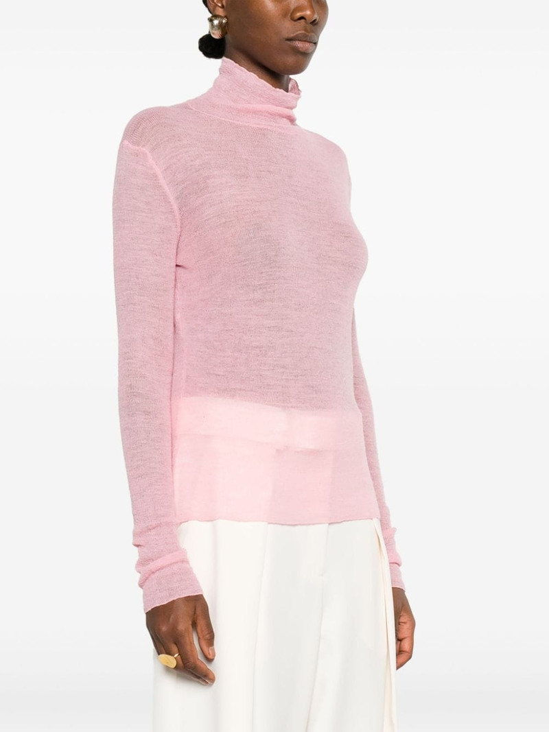 semi-sheer logo-patch jumper 3