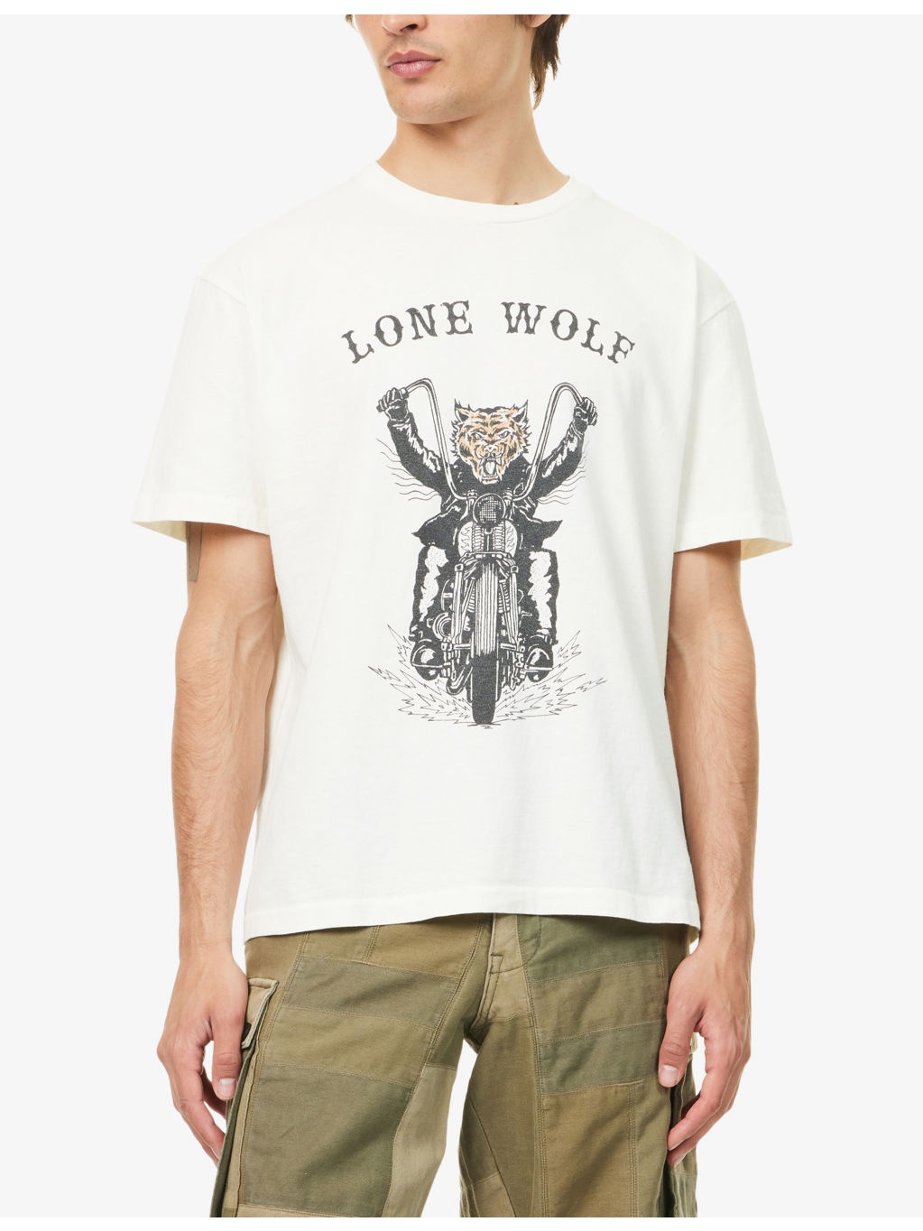 Lone Wolf Graphic-Print Cotton T-Shirt - 3