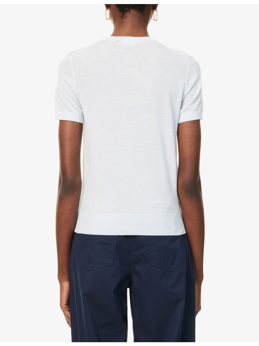 Basic Short-Sleeves Wool T-Shirt - 4
