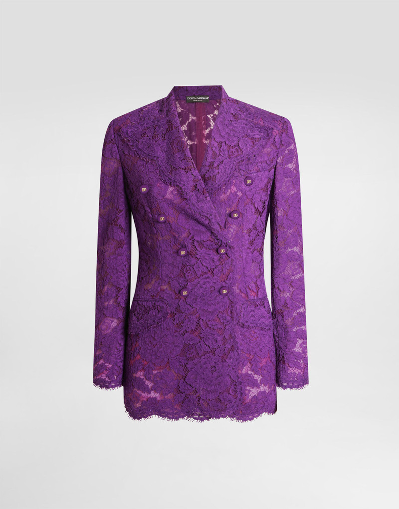 Double-breasted cordonetto floral lace jacket 1