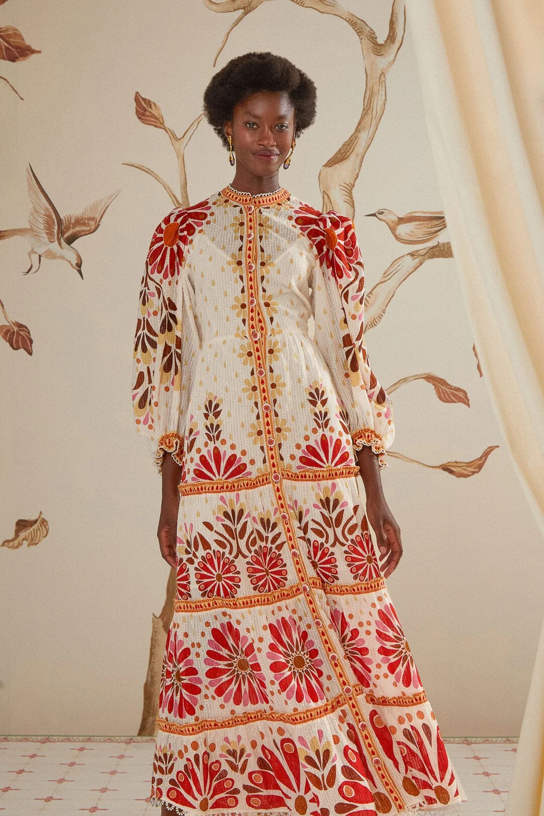 Off-White Ainika Flowers Maxi Dress - 1