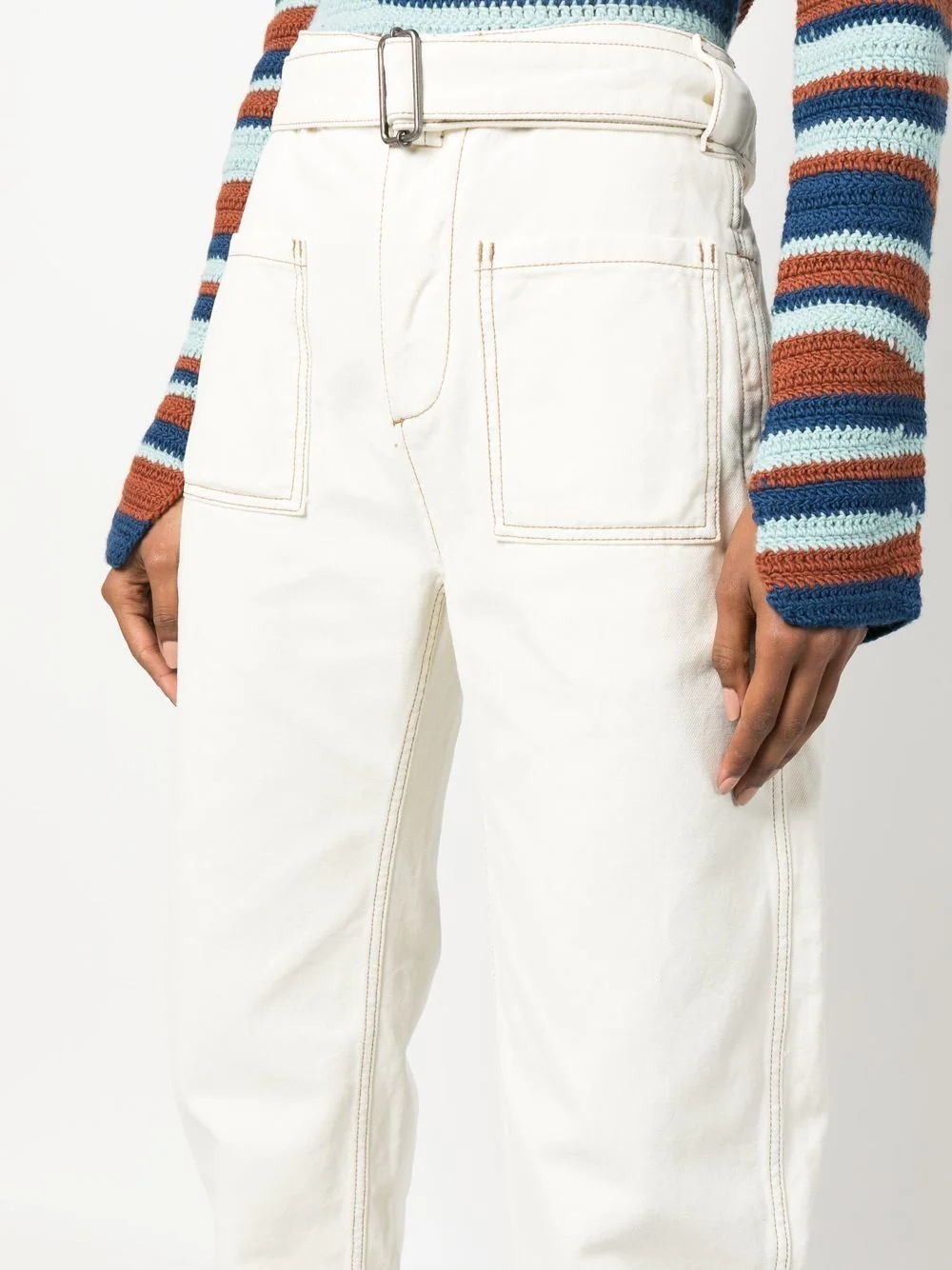 straight-leg cargo trousers - 5