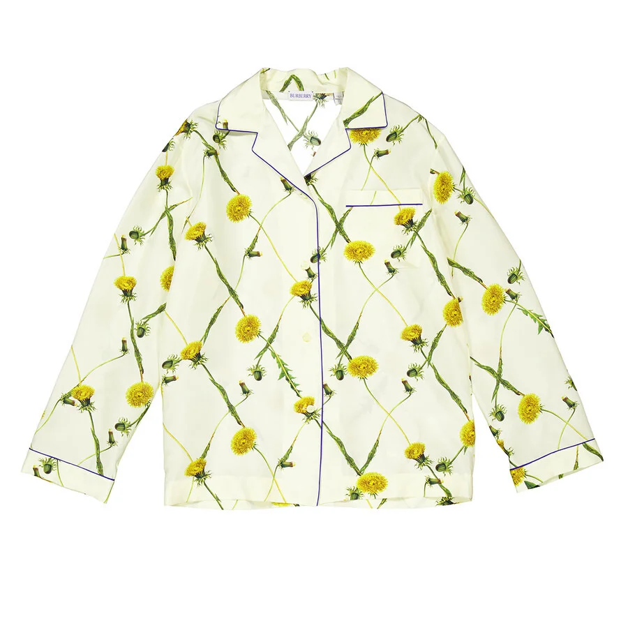 Burberry Dandelion-Print Silk Pyjama Shirt - 1