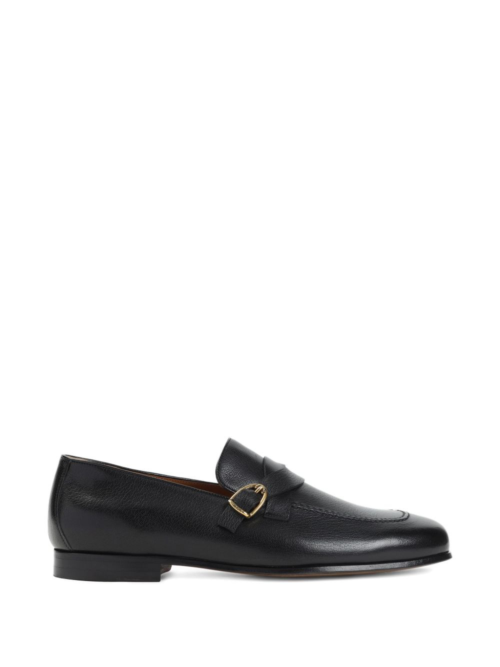 buckle-detail leather loafers - 5