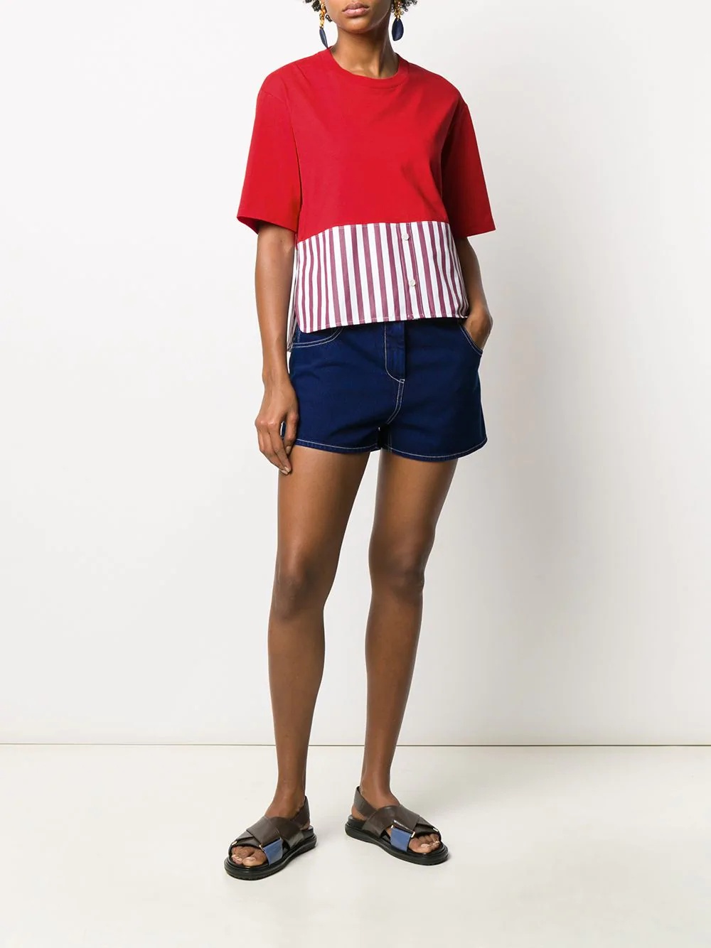 striped-hem T-shirt - 2