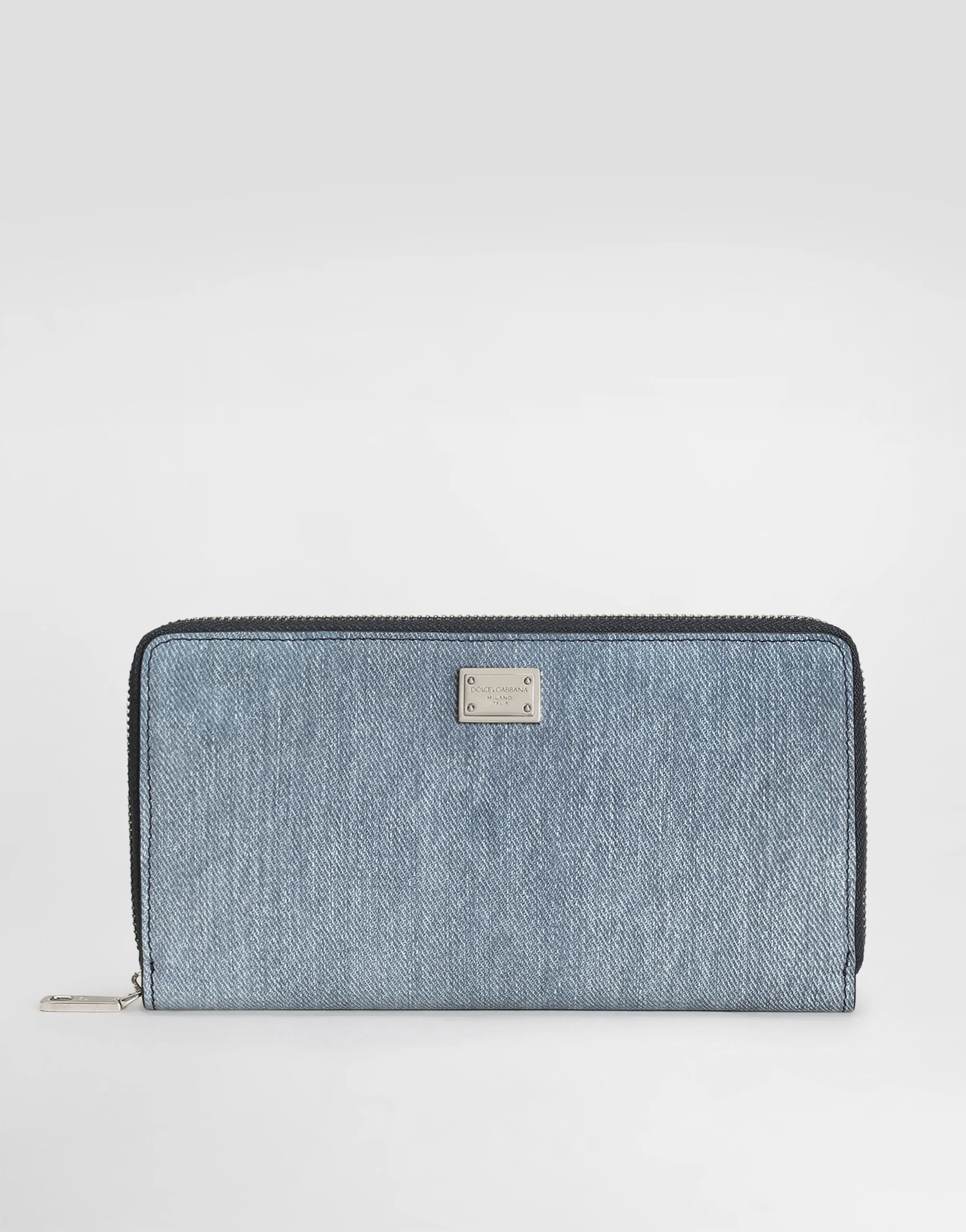 Denim nubuck wallet - 1