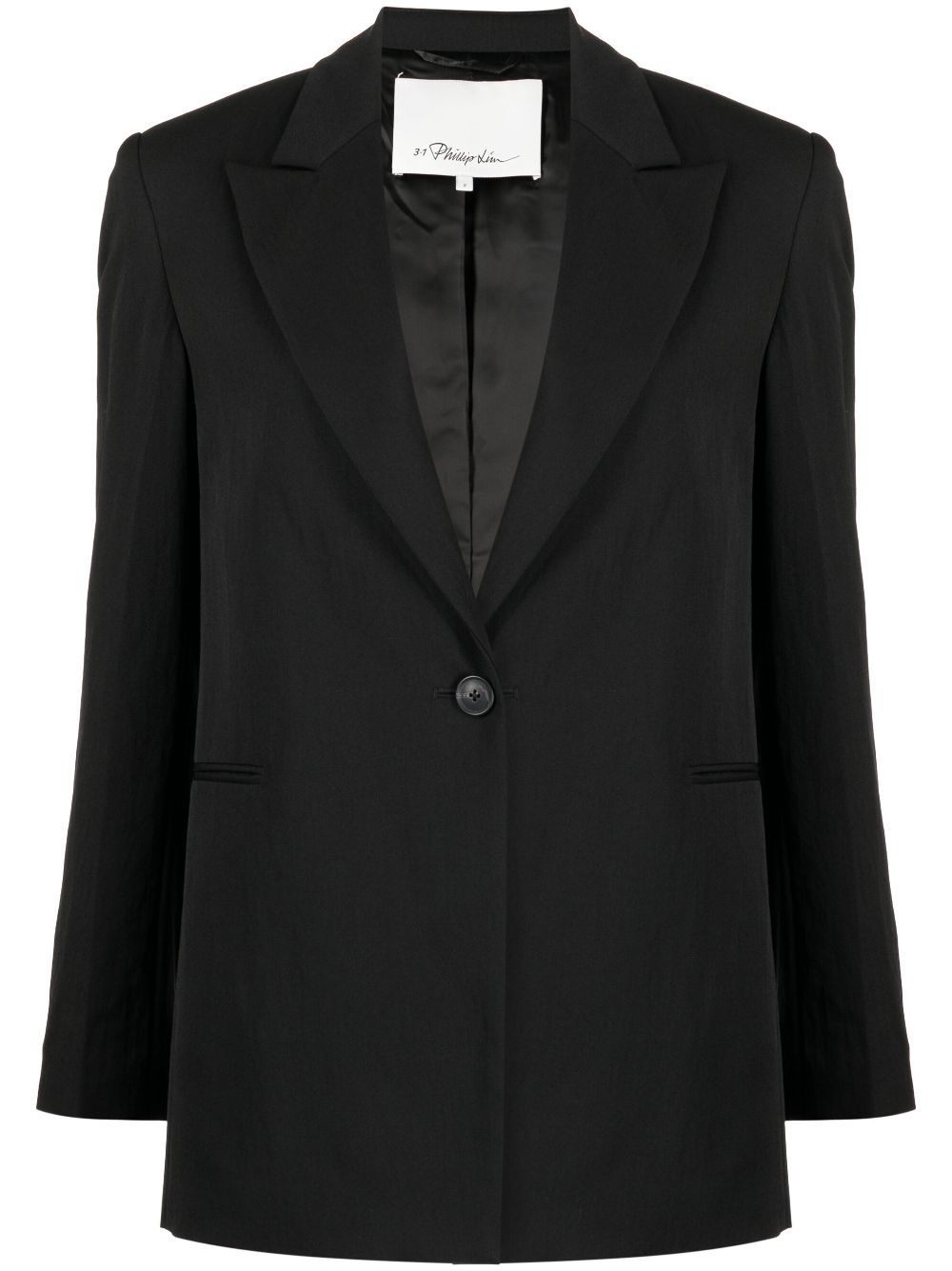 peak-lapel single-breasted blazer - 1